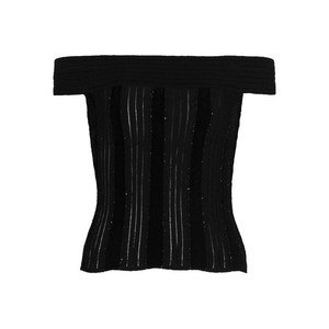 발망 글리터 오프숄더 탑, 블랙계열, France 38(KR 66)