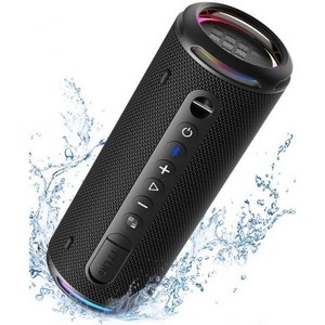 Tronsmart T7 Lite 휴대용 출력24W LED 캠핑 블루투스 스피커, 블랙
