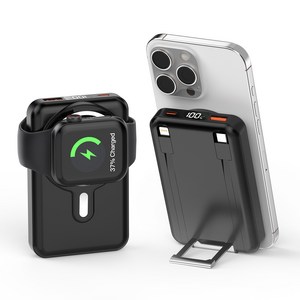 대용량 일체형 케이블 무선충전 잔량표시 고속충전 맥세이프 보조배터리 20000mAh