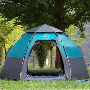 원터치 3-4인용 그늘막 오토 텐트 블루, 상세페이지 참조, 상세페이지 참조