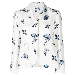 톰 브라운 플로럴 프린트 실크 블레이저