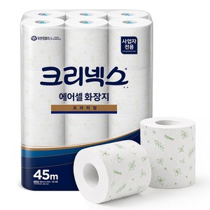 크리넥스 물에잘녹는 에어셀 화장지 프리미엄 45M