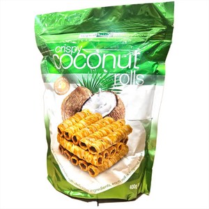 코스트코 트로피컬 필드 크리스피 코코넛롤 웨하스, 400g, 1개