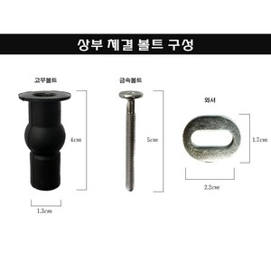 비데설치용 원피스형 변기 상부체결볼트 앙카 볼트 2개 1세트 비데앙카, 1개