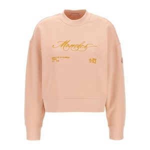 몽클레르 자수 크루 넥 스웨트셔츠