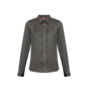 디젤 로고 자수 셔츠, 그레이계열, Italy 48(KR 100-105)