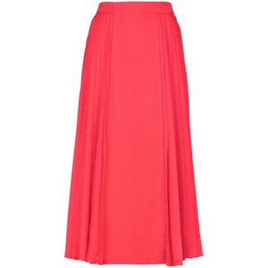 발망 미니 모노그램 플리츠 미디 스커트, 핑크계열, France 34(KR 55)