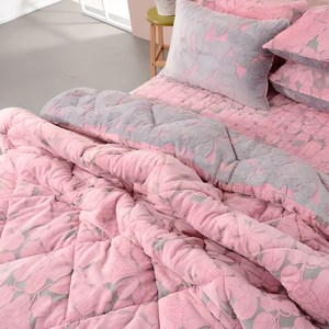 따뜻한 겨울이불 플라워 착번아웃 극세사 차렵이불