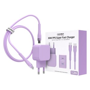 로랜텍 파스텔 PPS PD 초고속 충전기 30W + C타입 to C타입 케이블 1.2m 세트