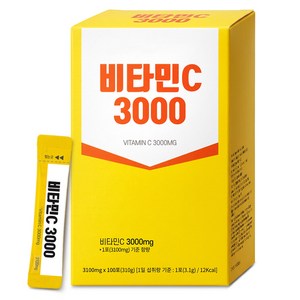 [녹십초]비타민C 3000/먹기좋은 레몬향(100포), 310g, 1박스