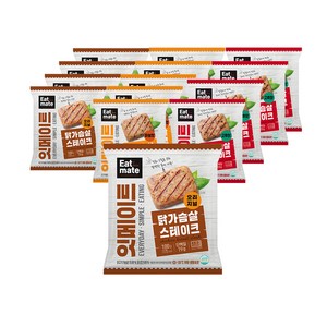 [랭킹닭컴] 잇메이트 닭가슴살 스테이크 혼합구성 100gx14팩(1.4kg), 100g, 14개