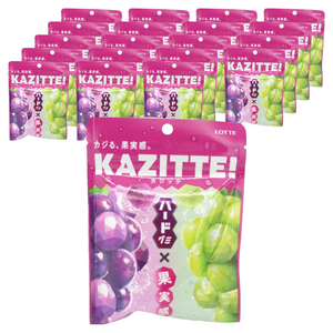 일본롯데 카지테 그레이프 & 머스캣 맛 하드 구미, 80g, 20개