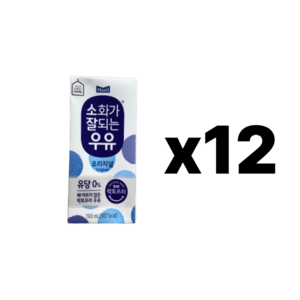 매일유업 소화가잘되는우유 오리지널, 190ml, 12개