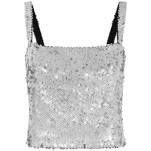 돌체앤가바나 시퀸 장식 크롭 탑