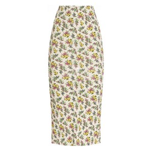 돌체앤가바나 플로럴 프린트 펜슬 스커트, 화이트계열, Italy 44(KR 66)