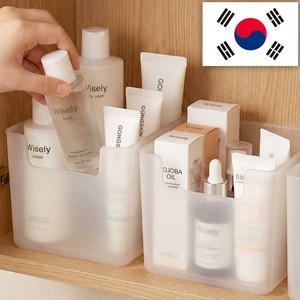 한누네 국내생산 욕실 화장실 정리함, 투명, 10개