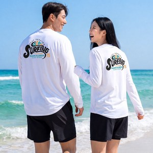 로이몬스터 남녀 서핑 래쉬가드 상의+반바지 2장 세트 체형커버 빅사이즈/ROYMONSTER