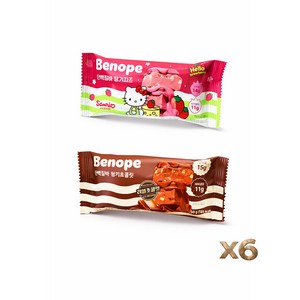 베노프 단백질바 딸기치즈 + 청키초콜릿 혼합구성, 50g, 6개