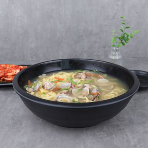 부페볼 대형 블랙 검정 칼국수 반찬 멜라민 다용도볼, 퓨전토기뷔페볼 특대 DS6422-1, 1개