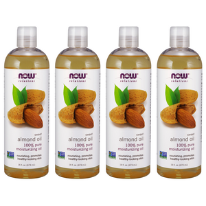 나우푸드 스위트 아몬드 모이스처라이징 오일, 473ml, 4개