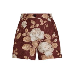 돌체앤가바나 로즈 프린트 브로케이드 쇼츠, 레드계열+핑크계열, Italy 44(KR 66)