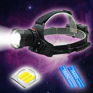 원동쓰 XHP100 LED 7200루멘 충전식 헤드랜턴 등산 광폭 캠핑, 1개, 혼합색상