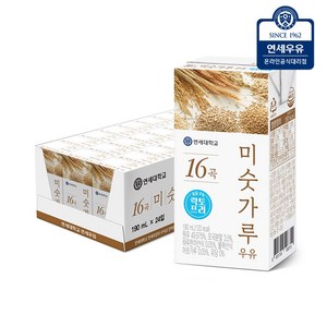 연세우유 16곡 미숫가루 우유, 190ml, 24개