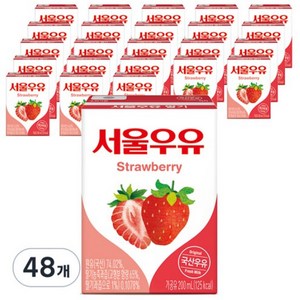 서울우유 멸균딸기, 200ml, 48개