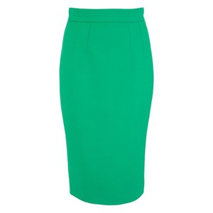 돌체앤가바나 백 슬릿 지퍼 미디 스커트