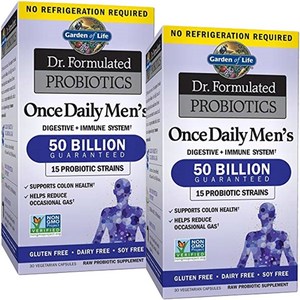 가든오브라이프 닥터 포뮬레이티드 프로바이오틱 유산균 원스 데일리 멘스 베지테리안 캡슐, 30정, 2개