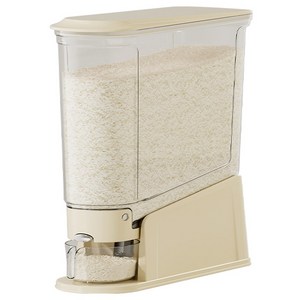 YEAAYE 틈새형 원터치 쌀통, 12*36.5*33..., 크림 화이트, 1개