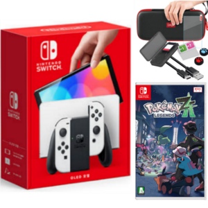 닌텐도 스위치 OLED 본체 화이트 + 포켓몬스터 스칼렛 + 주변기기 7종