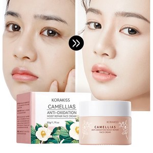 KORAKISS 카멜리아 미백 크림 갈라짐 고효율 보습 보호 방지 까멜리아 달팽이 스팟 검버섯크 케어 모이스처라이징 크, 1개, 50g