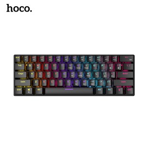 hoco 유선 일반형 키보드 61키 RGB 무소음 USB 유선 키보드