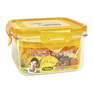쿨멕시3 정사각 700ml 김치통 밀폐용기 보관용기, 1개, [색상]본상품