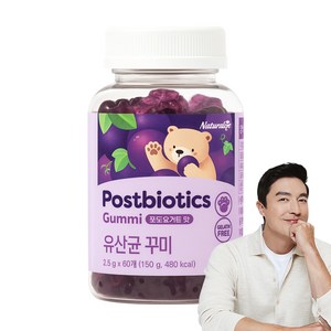 네추럴라이즈 유산균 키즈 꾸미 포도요거트맛, 60정, 1개