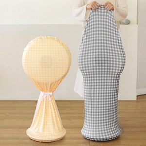 네이쳐리빙 마시멜로우 스판 전기종 선풍기커버, 라이트브라운