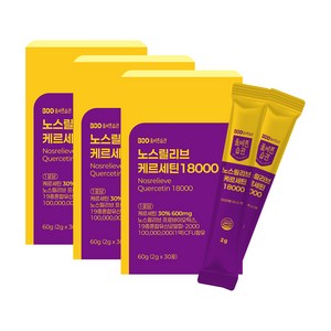 올바른습관 꽃가루 노스릴리브 브로멜라인 퀘르세틴 HACCP 국내 최대함량 18000 파인애플 바나나맛 90회분, 60g, 3박스