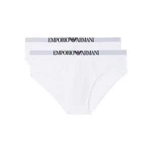 엠포리오아르마니 로고 밴드 브리프 2팩, 화이트계열, XL