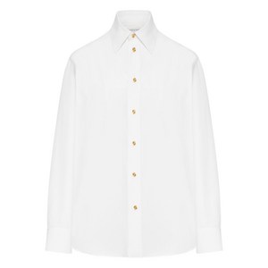 보테가 베네타 버튼다운 코튼 셔츠, 화이트계열, Italy 42