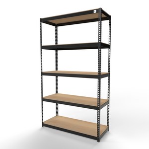 울트라랙 가로120x깊이50x높이210cm 5단 무볼트앵글 조립식앵글 선반 베란다선반 철제선반 가구, 흑색