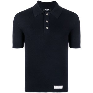 발망 로고 패치 울 폴로 셔츠, 블루계열, Standard XL(KR 115)