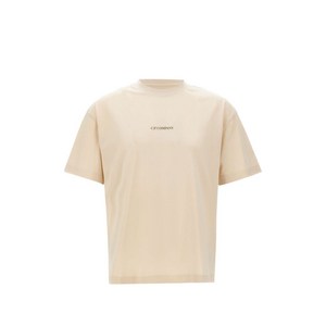 C.P.컴퍼니 로고 프린트 크루 넥 티셔츠, 베이지계열, Standard L(KR 105)