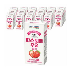 파스퇴르 딸기우유, 190ml, 24개