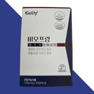 셀리티 비오프랑 식약처 인정 비오틴 판토텐산 맥주효모 건강기능식품 30캡슐, 30정, 1개