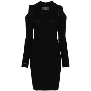 발망 로고 패치 미니 드레스