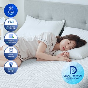 크린포유 냉감패드 침대패드 이불 베개커버 얼음쿨매트, 쿨매트, 퀸(150X205)