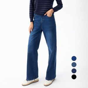 엘블로썸 여성 [숏 기본 롱] 스판 와이드 핏좋은 히든밴드 청바지