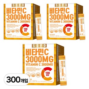 순수식품 비타민C 3000 가루 분말 스틱 파우더, 3g, 300개