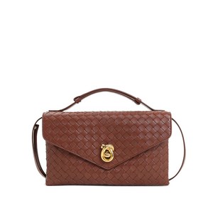 보테가 베네타 매듭 락 우븐 레더 크로스 백